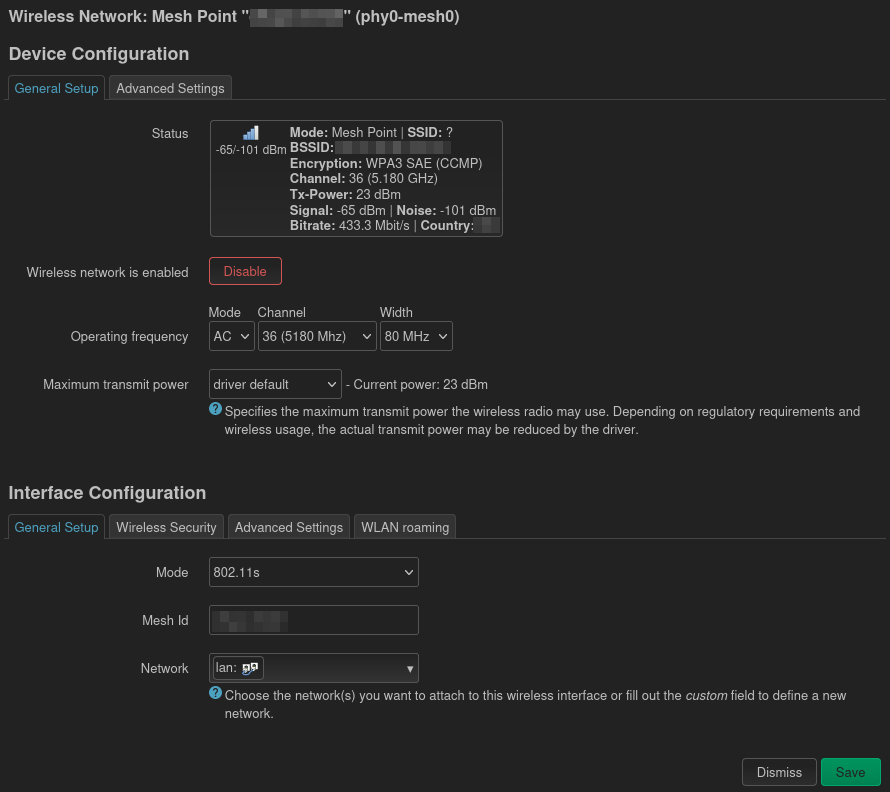 OpenWRT 802.11s mesh configuration